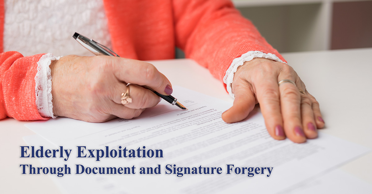 Elderly Exploitation through Document and Signature Forgery